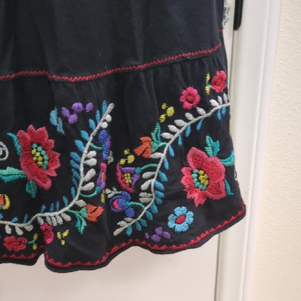 Vintage Johnny Was Tank Dress With Full Skirt And Embroidery. Size Small. - Picture 5 of 9